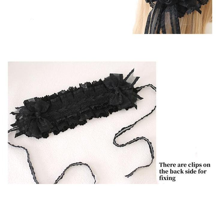 Lolita Hair Accessory Black Hand Sleeves Hair Clip Brooch 39112:613476