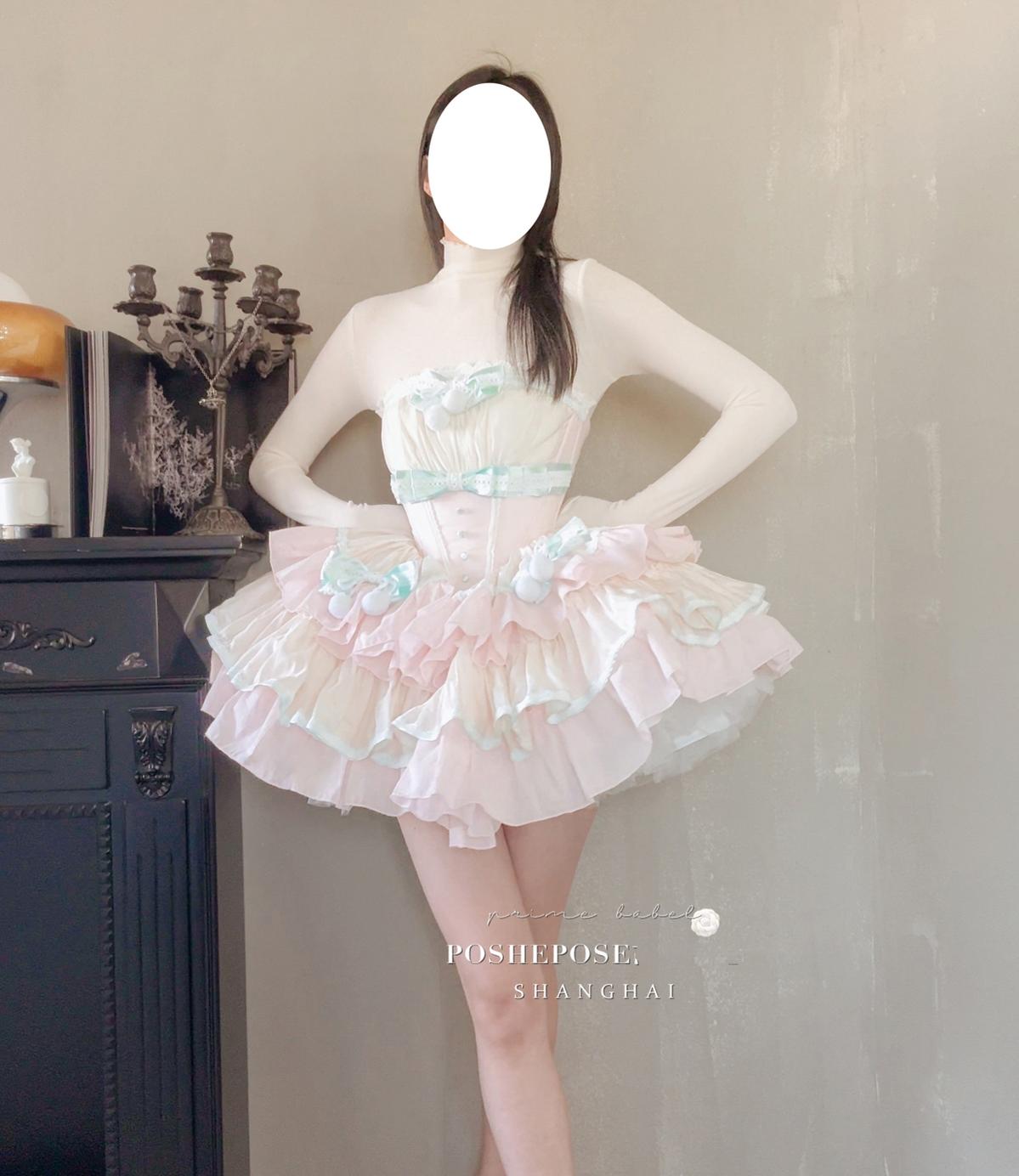 Lolita Petticoat Skirt White Multi-layer Pettipants 36394:549774