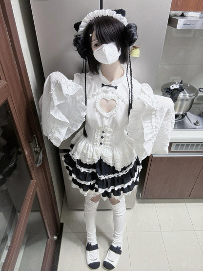 Jirai Kei Fashion Outfit Set Shirt And Puffy Skirt Set 37468:560584