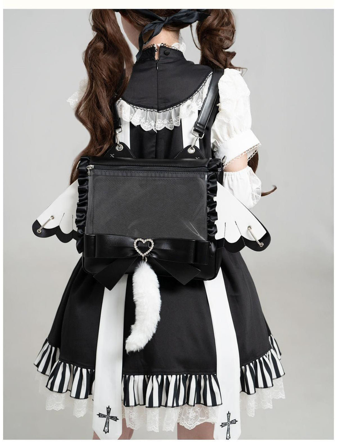 Lolita Ita Bag Black Kawaii Cat Ear Three Ways Bag 41150:696620