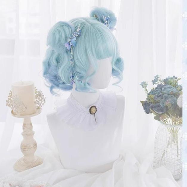 Lolita Harajuku Wig Gradient Short Curly Woman Wig 31720:375840 31720:375840