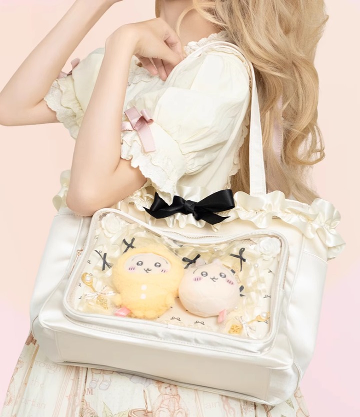 Lolita Fashion Itabag Satin Tote Bag Large Capacity Handbag 41750:734648