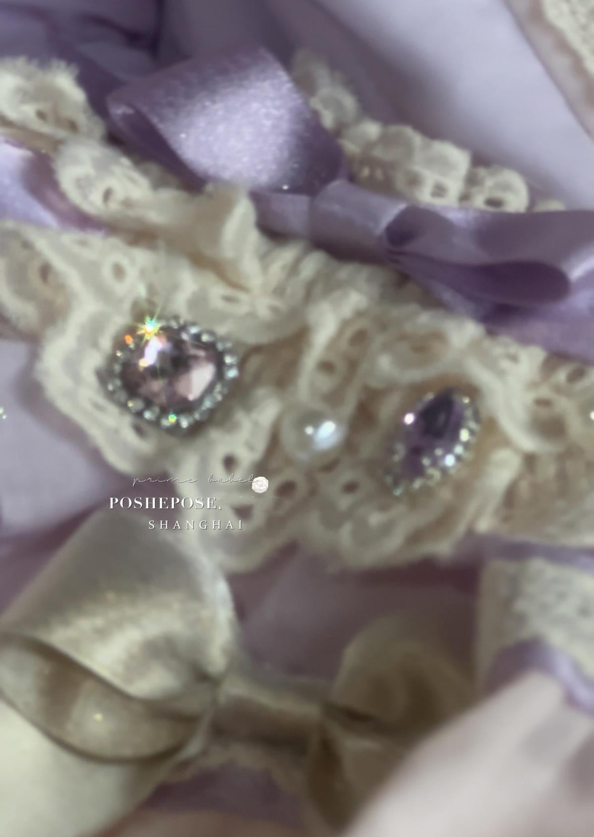 Lolita Dress Set Sweet Violet Pink Puffy Dress Corset Dress 36388:554898