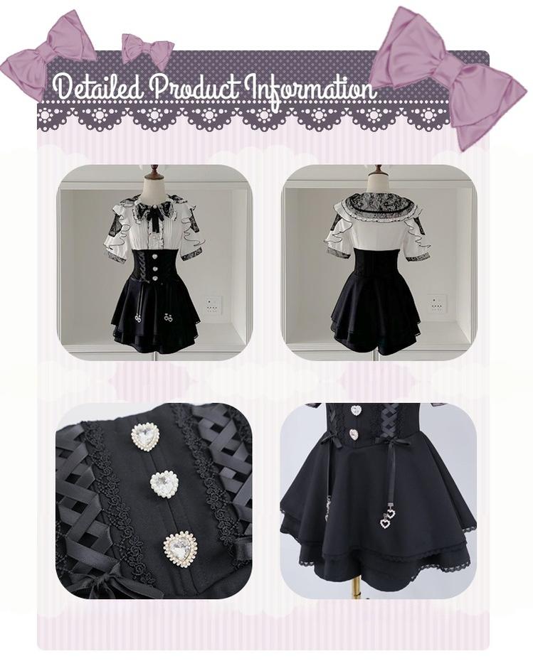 High-Waist Jirai Kei Skirt, Safety Shorts 43783:785830