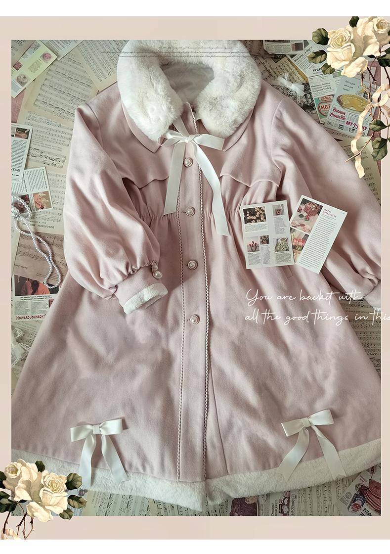 Ryousangata Coat JK Uniform Winter Coat With Ribbon 41132:692192