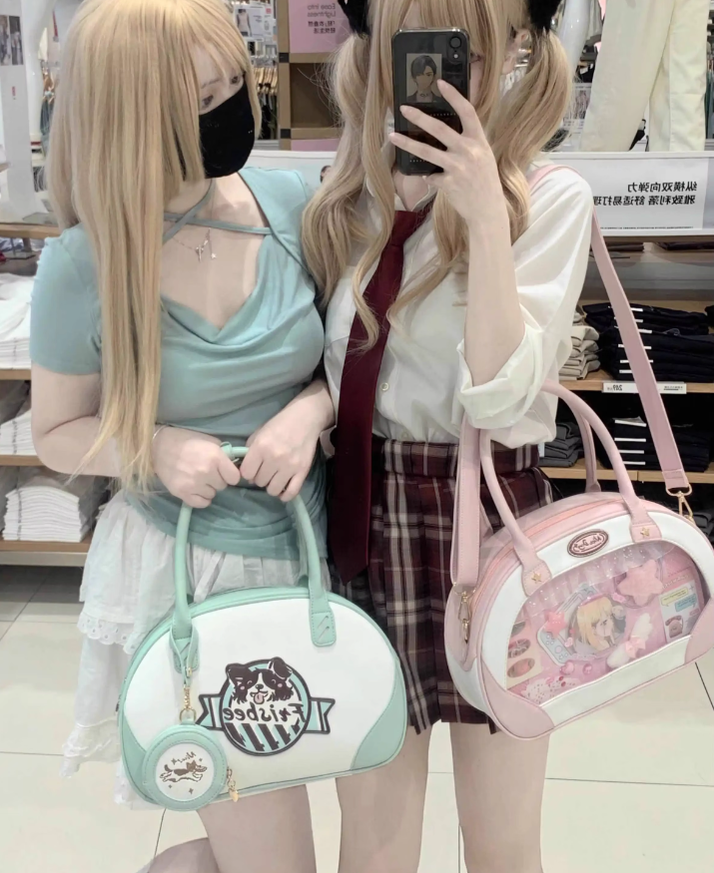 Adorable Itabag Dog Frisbee Crossbody Bag Embroidered Bag 38892:642420