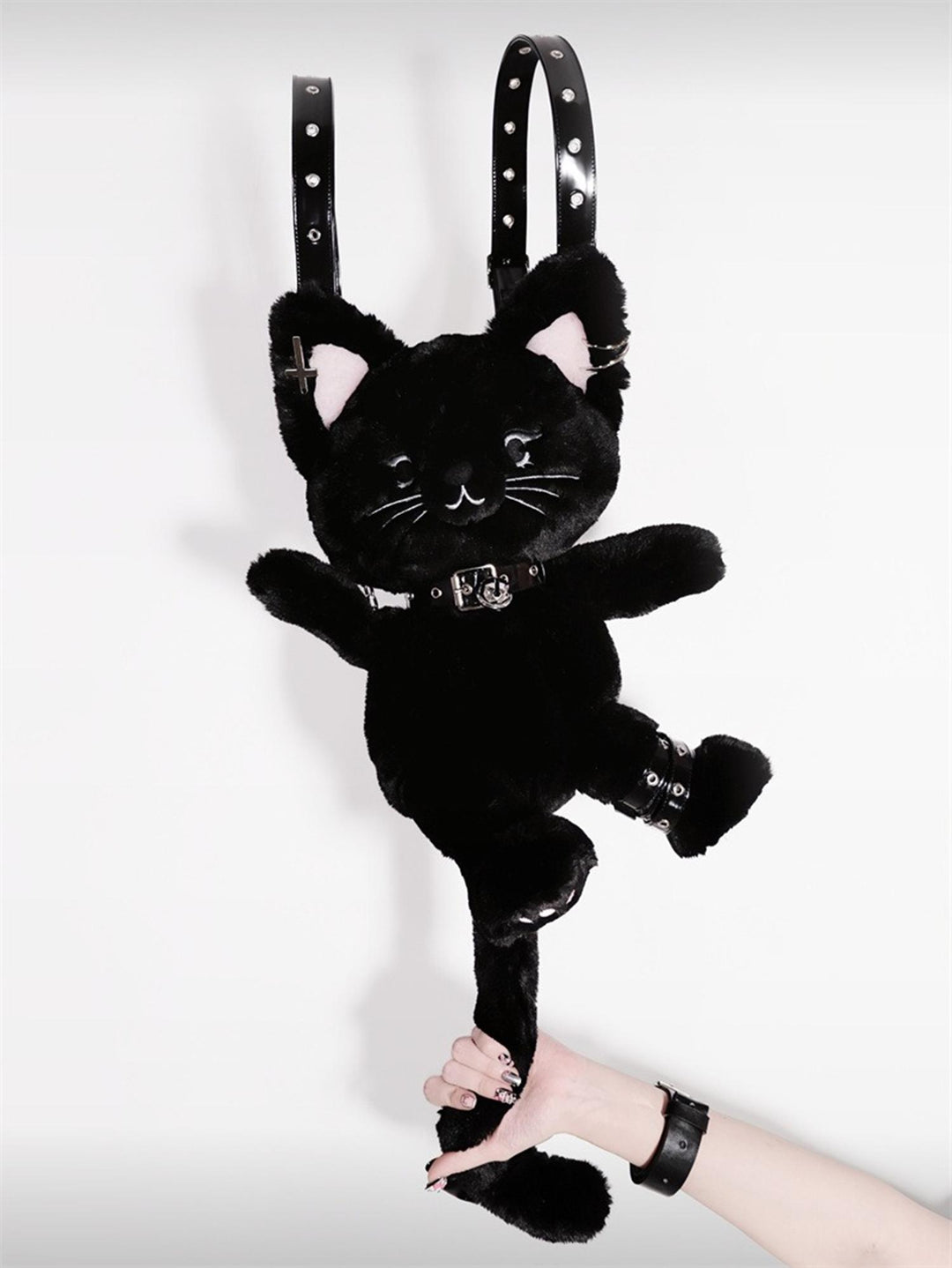 Kawaii Black Bag Devil Cat Plush Backpack 34892:482354 34892:482354