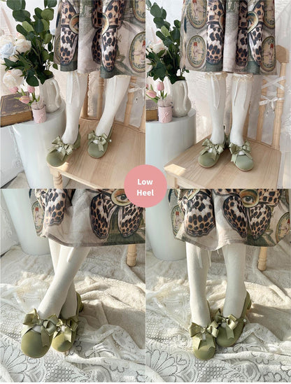 Lolita shoes Round Toe Heels Shoes Multicolors 35594:546438