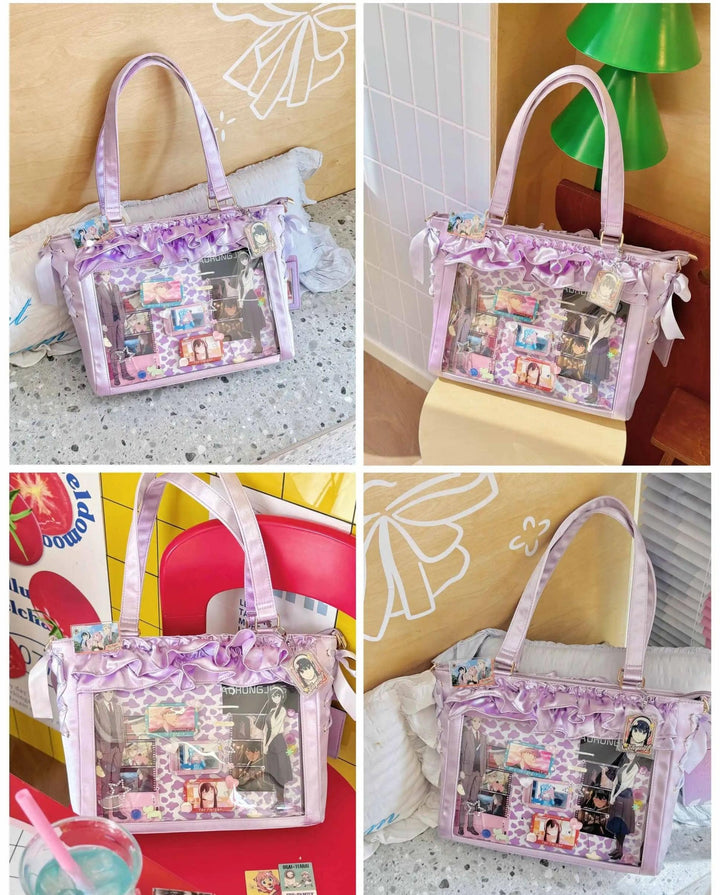 Large Capacity Satin Lolita Itabag Handle/Crossbody Strap 43100:767129