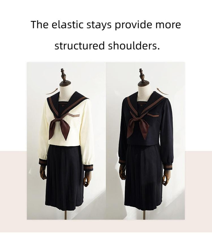 Autumn JK Uniform Sailor Top, Embroidered 43789:786075