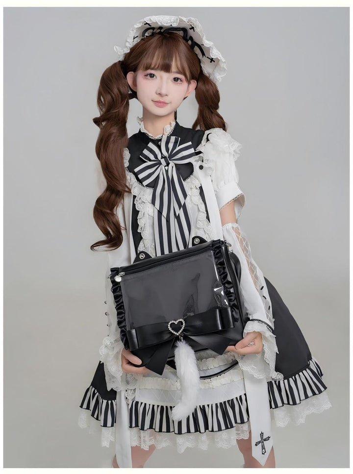 Lolita Ita Bag Black Kawaii Cat Ear Three Ways Bag 41150:696612