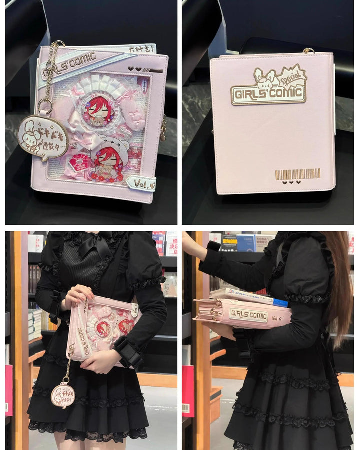 Kawaii Itabag Crossbody Bag Book-shaped Bag 40112:670844