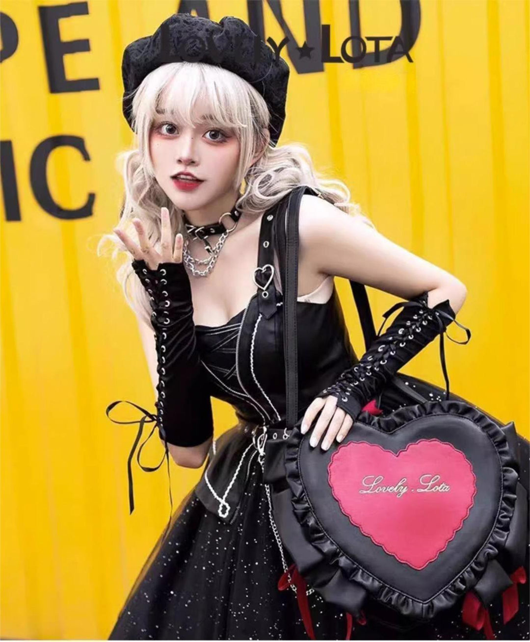 Lolita Bags Heart-shaped Bow Shoulder Bag 35778:521898 35778:521898