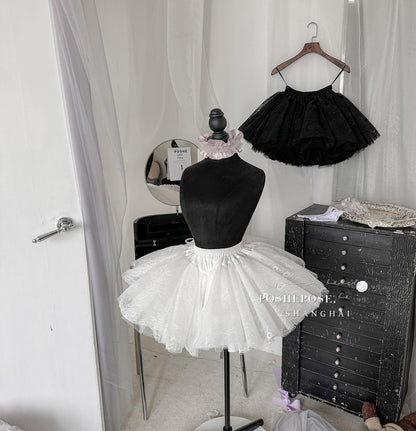 Lolita Dress Petticoat Puffy Black And White Pettipants 36386:542720