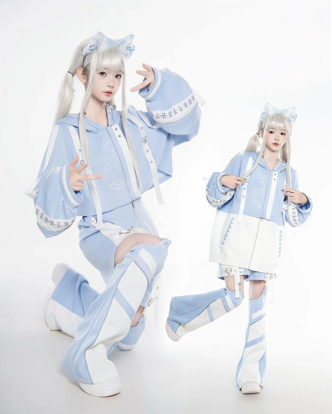 Tenshi Kaiwai Techwear Jacket and Shorts Set 44426:811750
