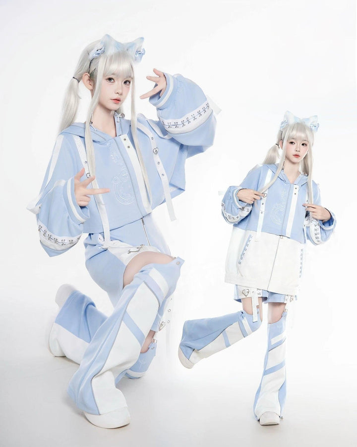 Tenshi Kaiwai Techwear Jacket and Shorts Set 44426:811750