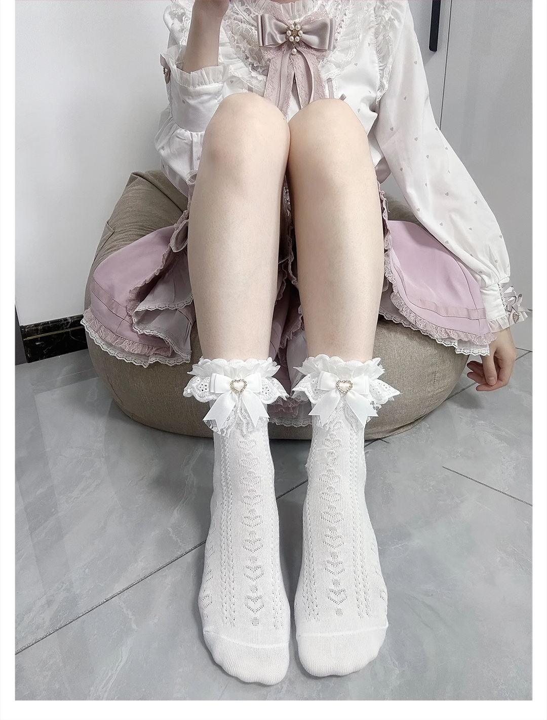 Lolita Socks Cotton Socks Jirai Kei Mid-calf Socks 40894:694058