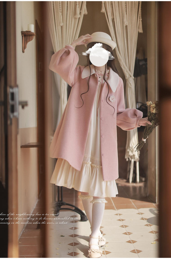 Sweet Lolita Coat Peter Pan Collar Pink Coat Lolita Dress 41078:684814