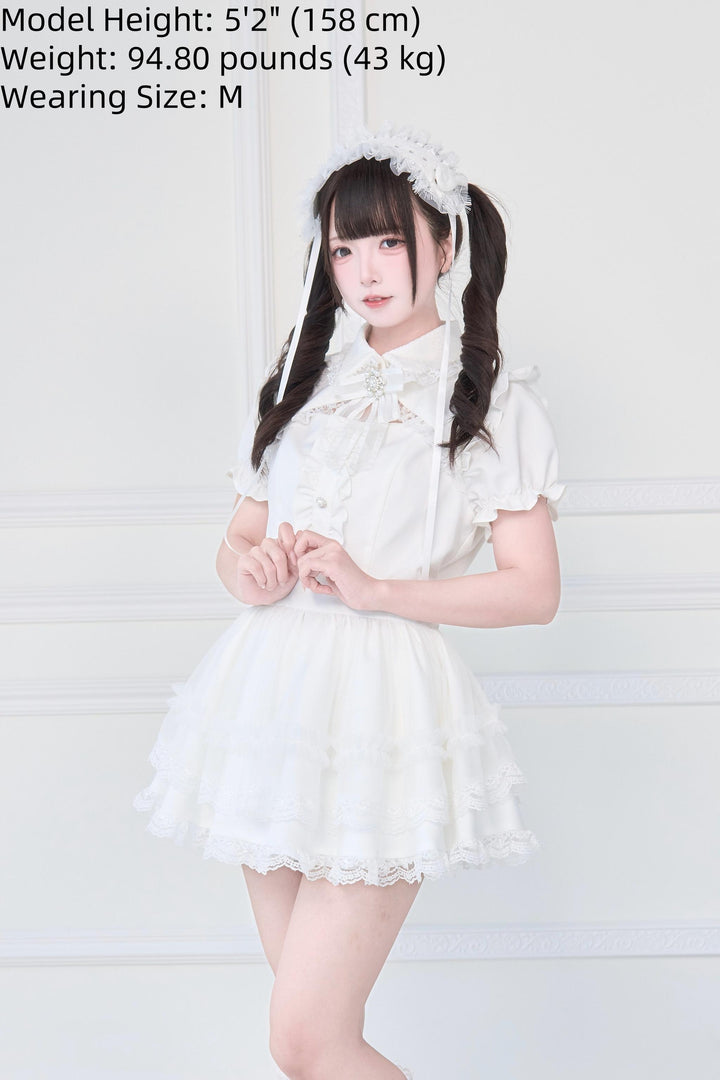 Jirai Kei Dress, Detachable Princess Sleeves, Safety Shorts 43608:780716