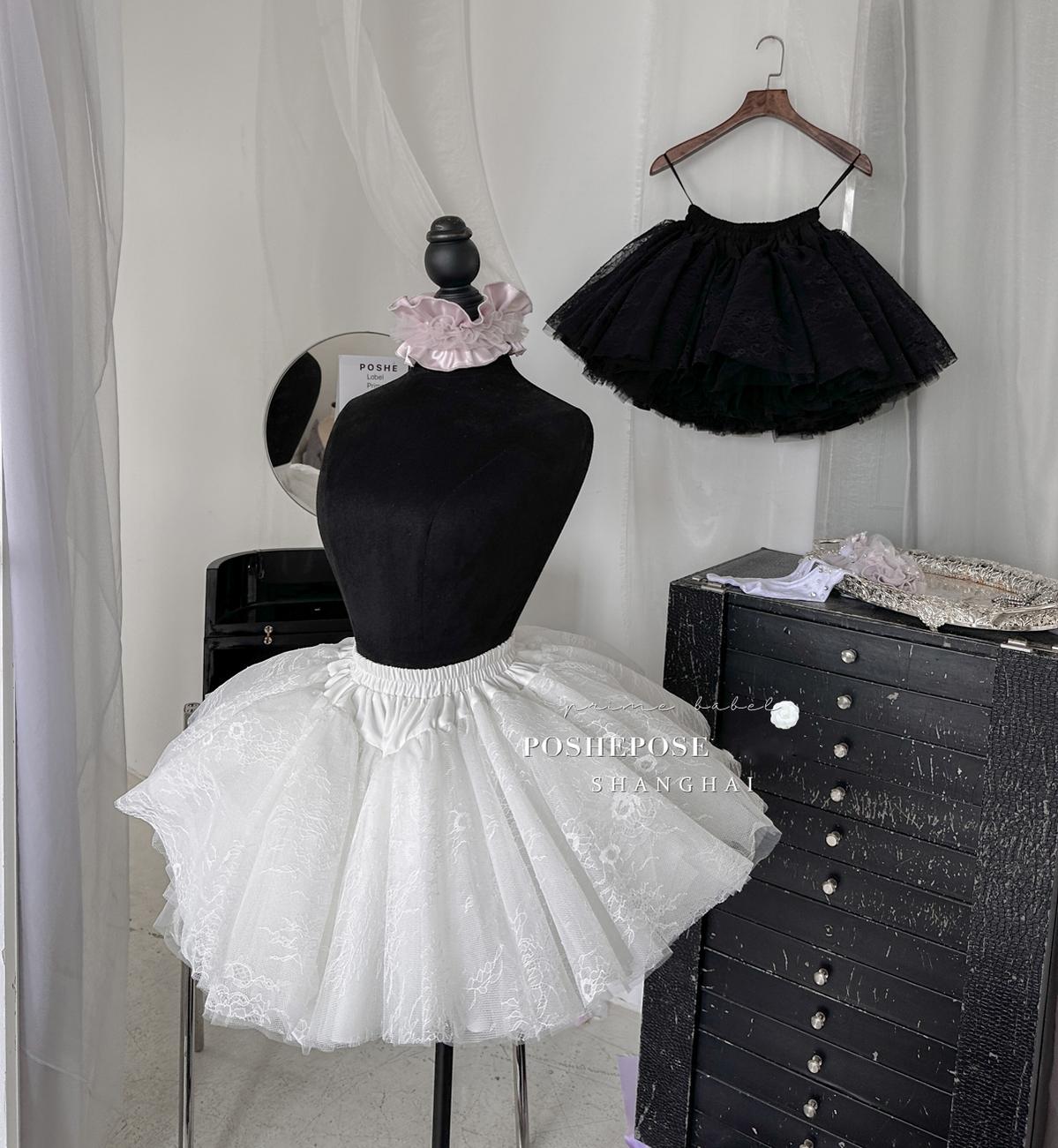 Lolita Dress Petticoat Puffy Black And White Pettipants 36386:542742