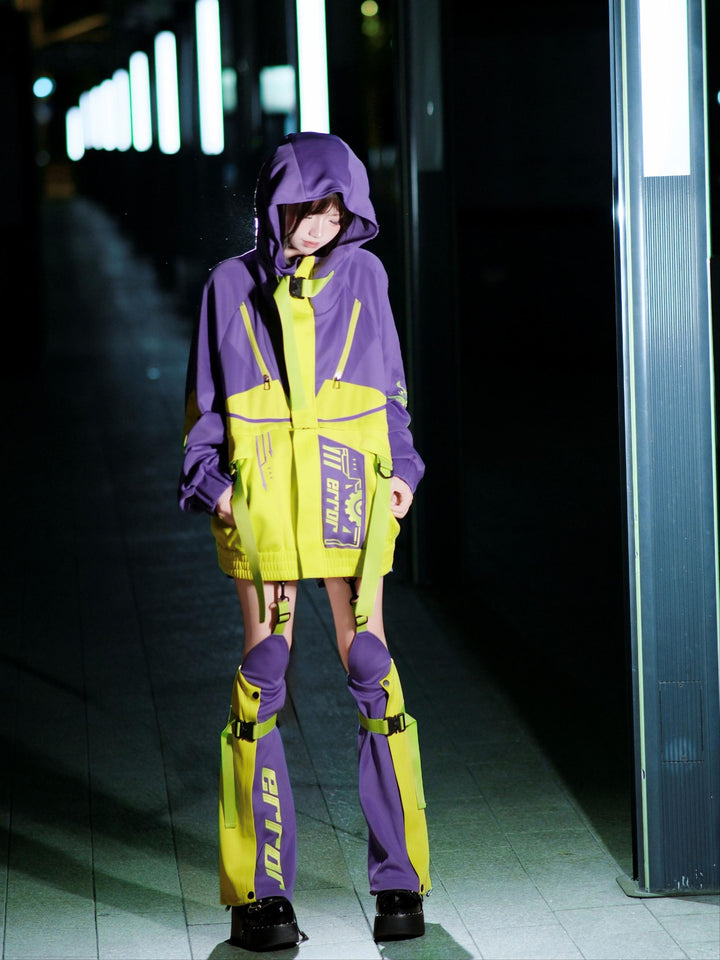 Cyberpunk Outfit, Detachable Jacket and Shorts Set (L M) 44424:810149