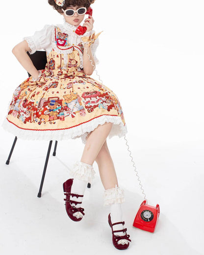 Lolita Shoes Kawaii Low Heel Shoes Lace Round-Toe Shoes 37112:557498