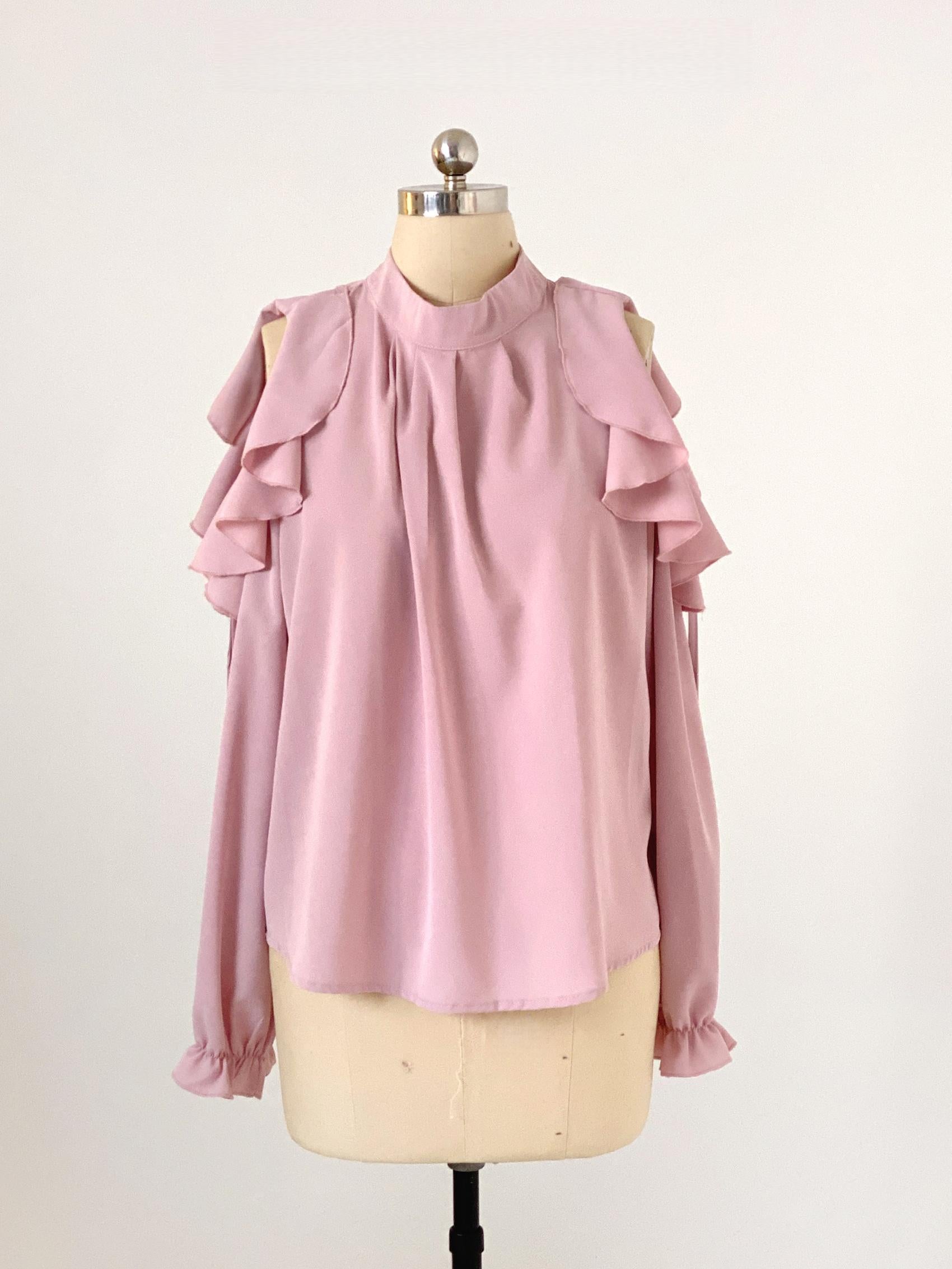 Seiso Kei Solid Open-shoulder Blouse, Loose Fit – Honey Wardrobe