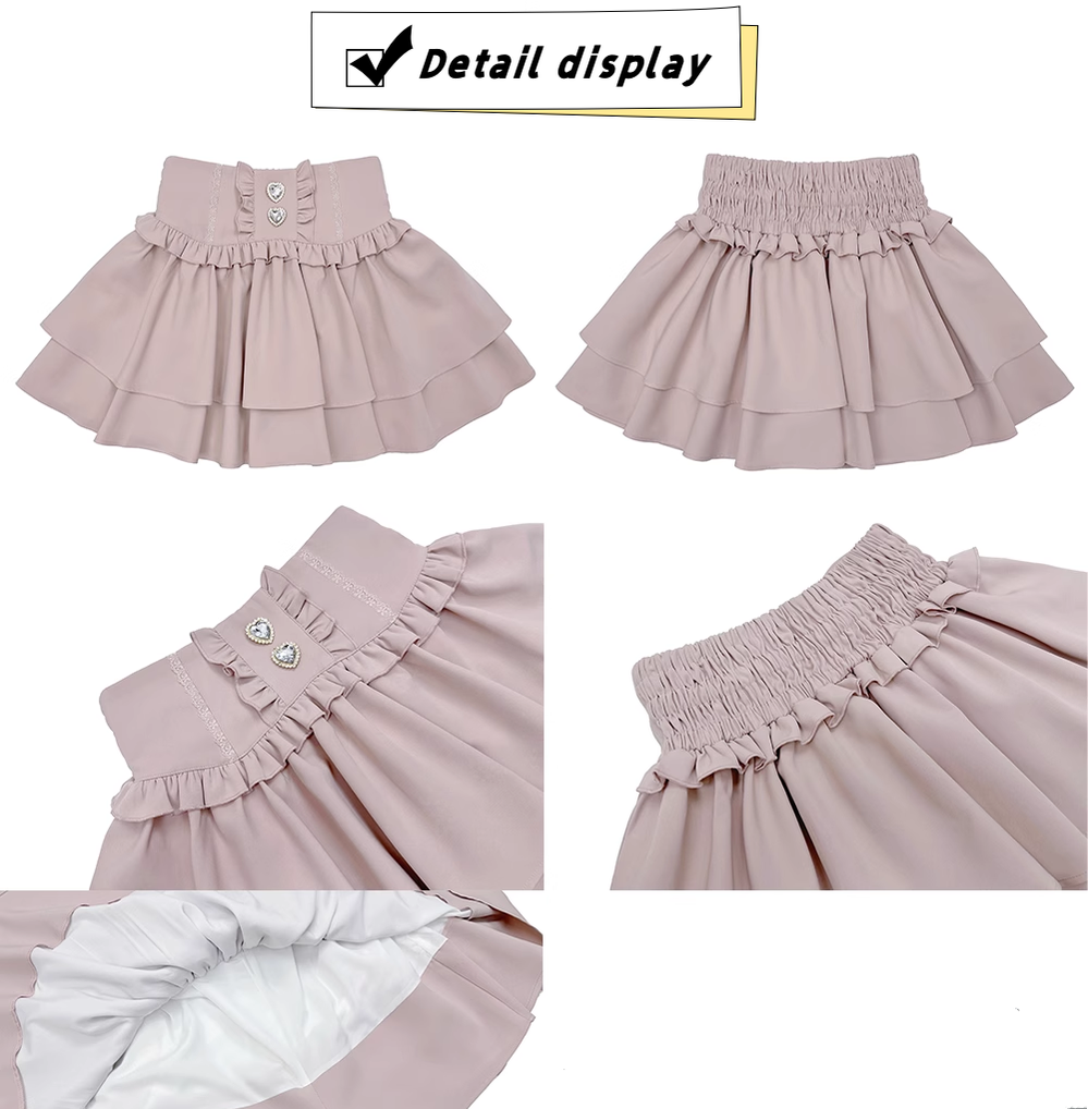 Jirai Kei Skirt Tiered Skirt Multi-color Dress 39120:614004