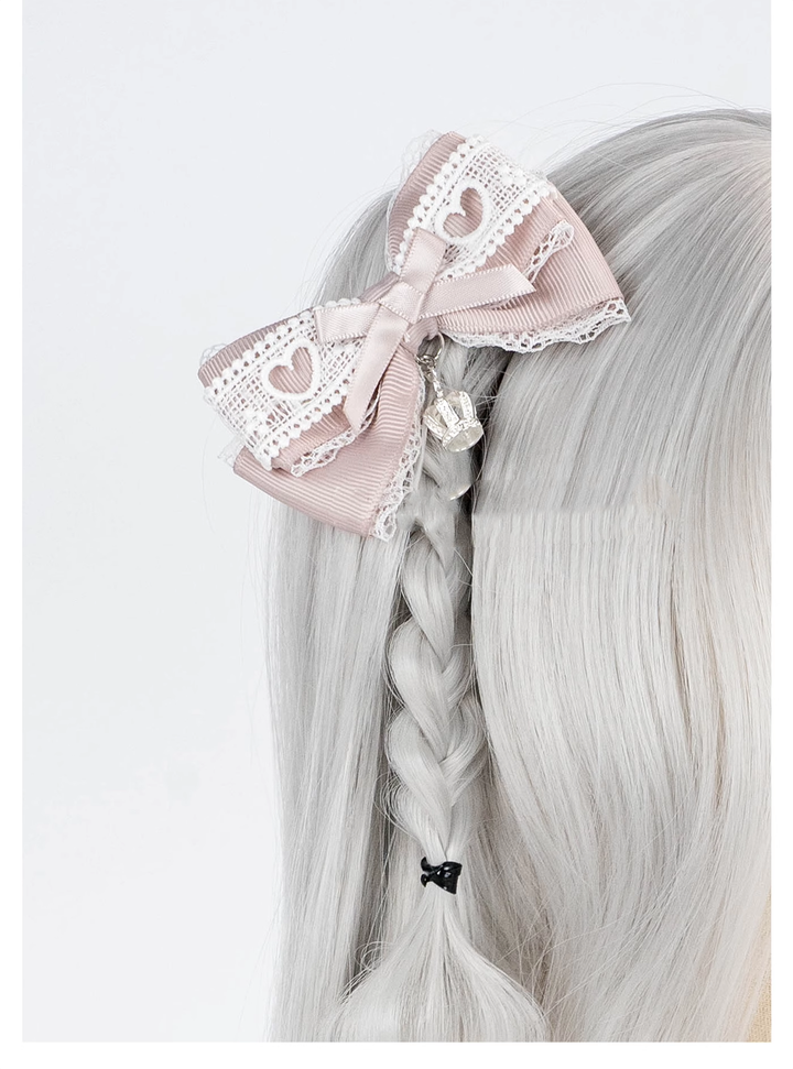 Jirai Kei Hair Clip Ryousangata Barrette Lolita Bow Headpiece 41588:704204