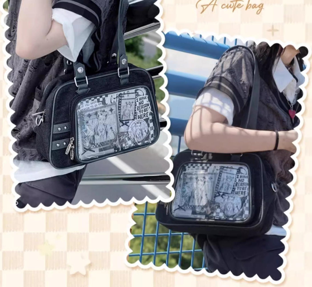 Subculture Ita Bag Large Capacity Square Star Crossbody Bag 40126:678660