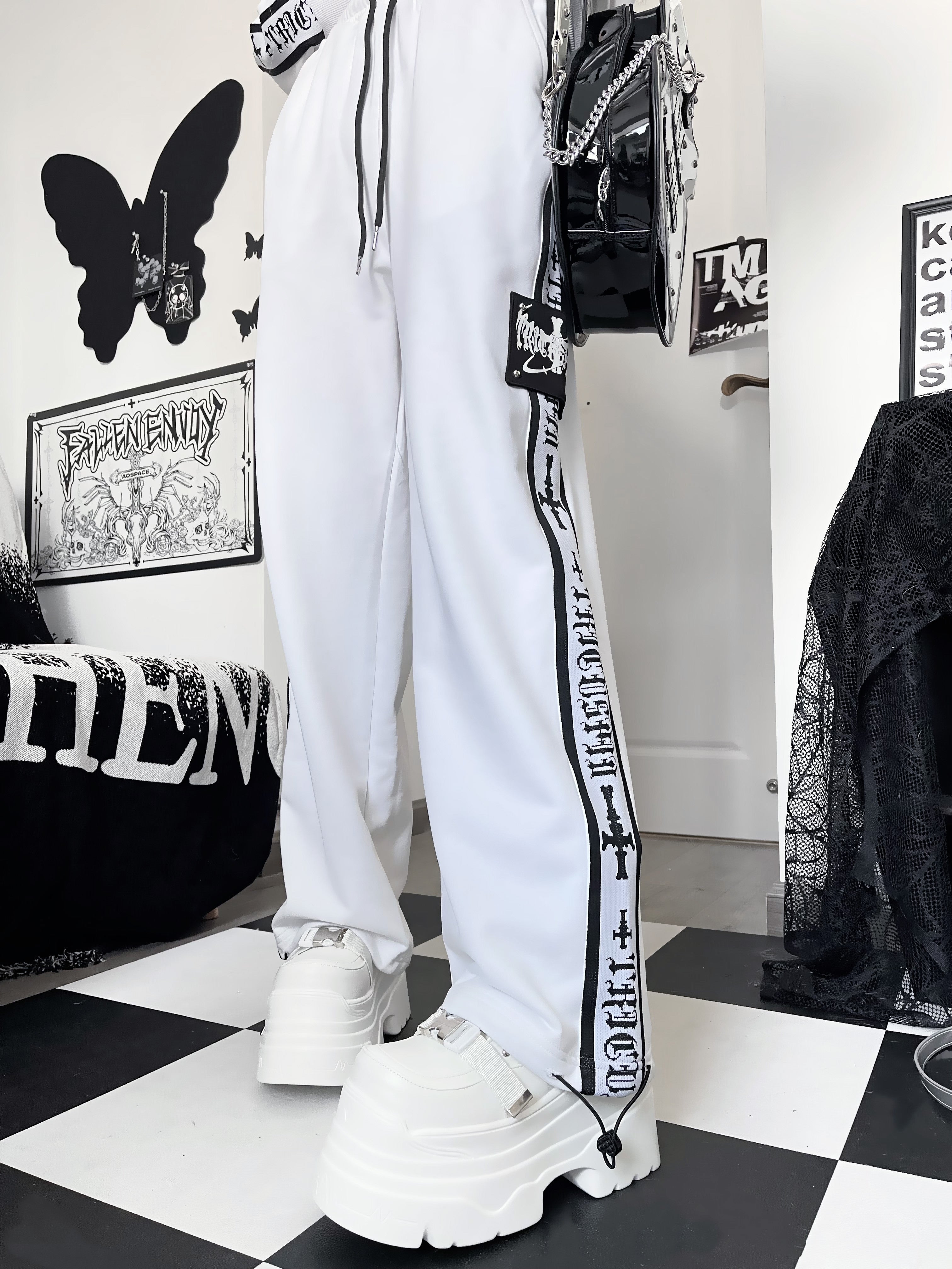 ジャケット・アウター melt the lady gothic jacket White Oversized Gothic Jacket With Zipper Closure And Pants – Honey Wardrobe