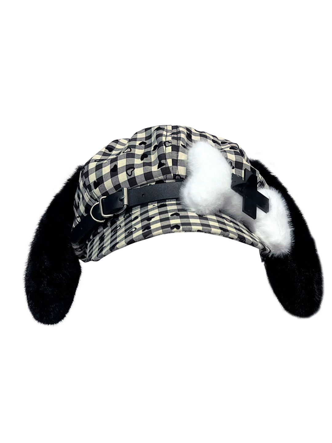 Subculture Beret Kawaii Puppy Ear Bone Plaid Hat 40952:696784