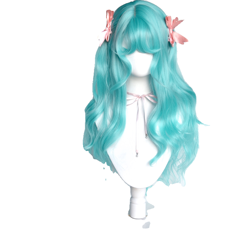 Lolita Wig Mint Green Cosplay Wig Long Curl Wig 38888:607938