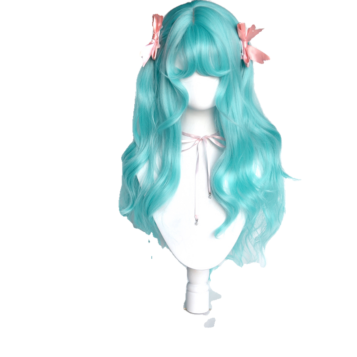 Lolita Wig Mint Green Cosplay Wig Long Curl Wig 38888:607938