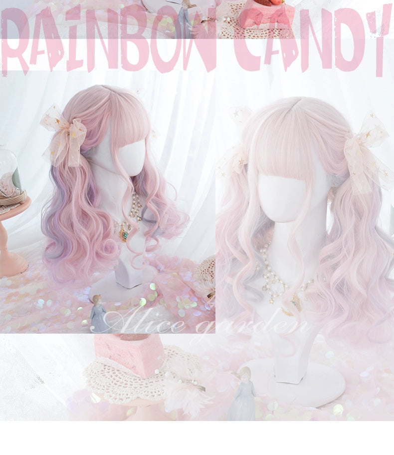 Lolita Wig Fairy Kei Wig Rainbow Wig Pink Wig 31726:497080 31726:497080