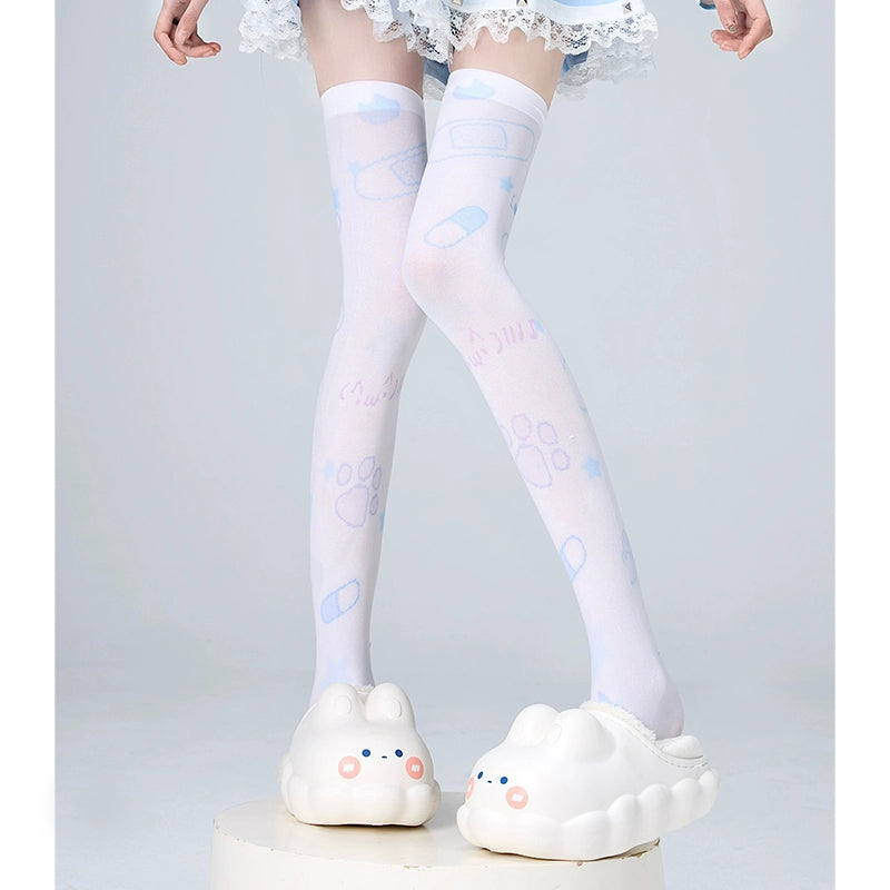 Jirai Kei Socks Over-the-Knee Socks Velvet High Tube Socks 36524:535700