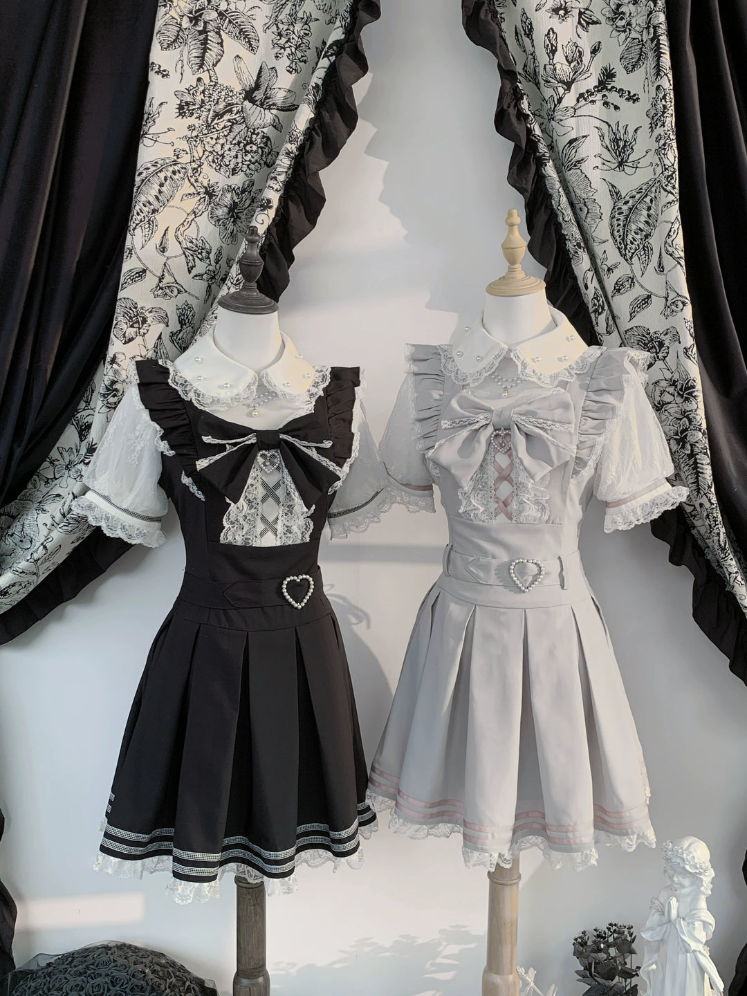 Jirai Kei Lace Dress with Cut-Out Neckline 45359:846141