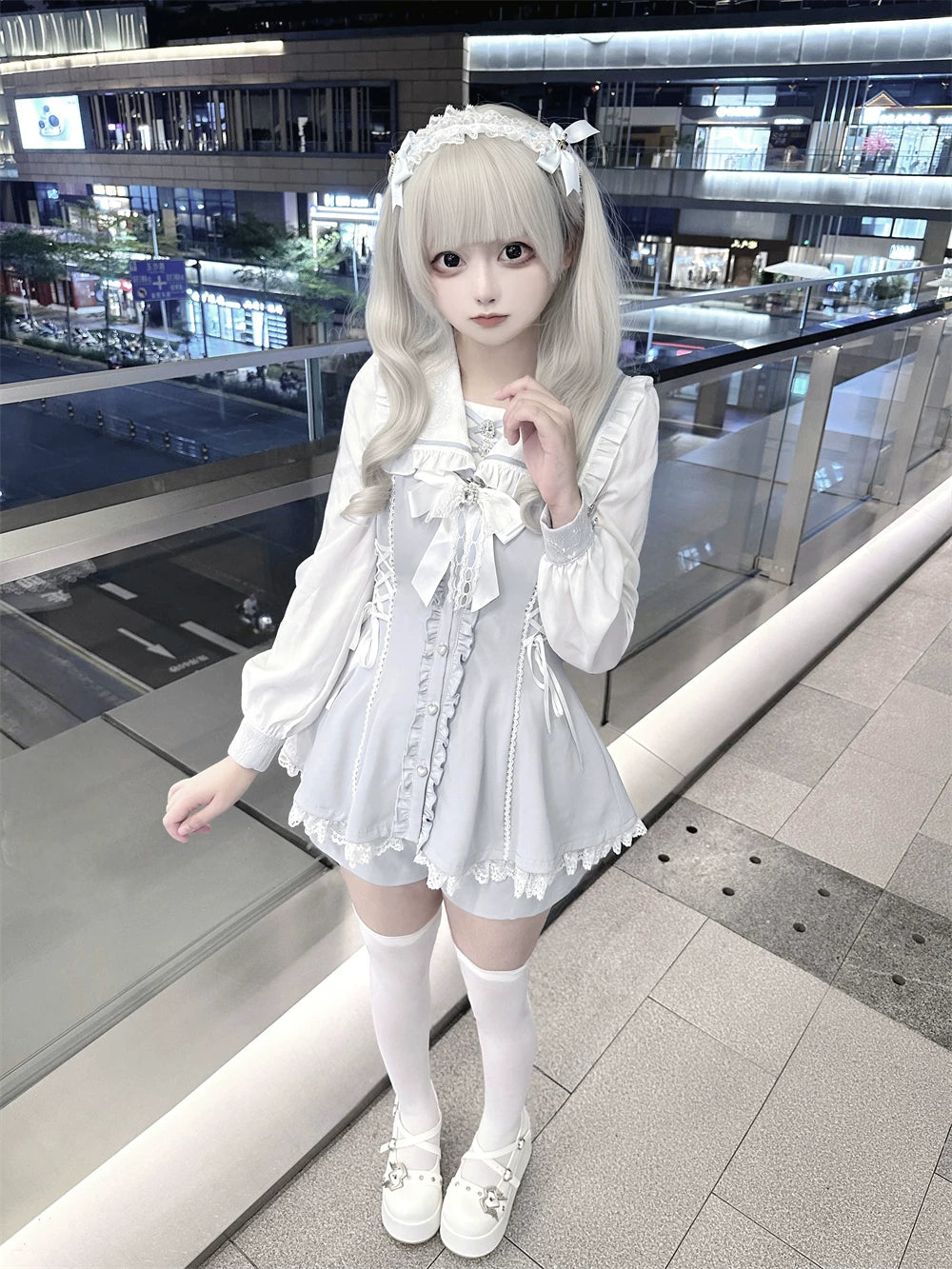 Ryousangata Long Sleeve Dress Set, Sailor Collar 45582:862386