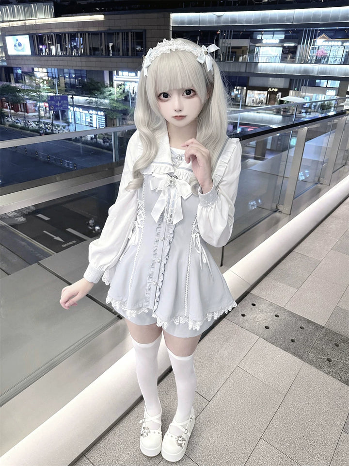 Ryousangata Long Sleeve Dress Set, Sailor Collar 45582:862386