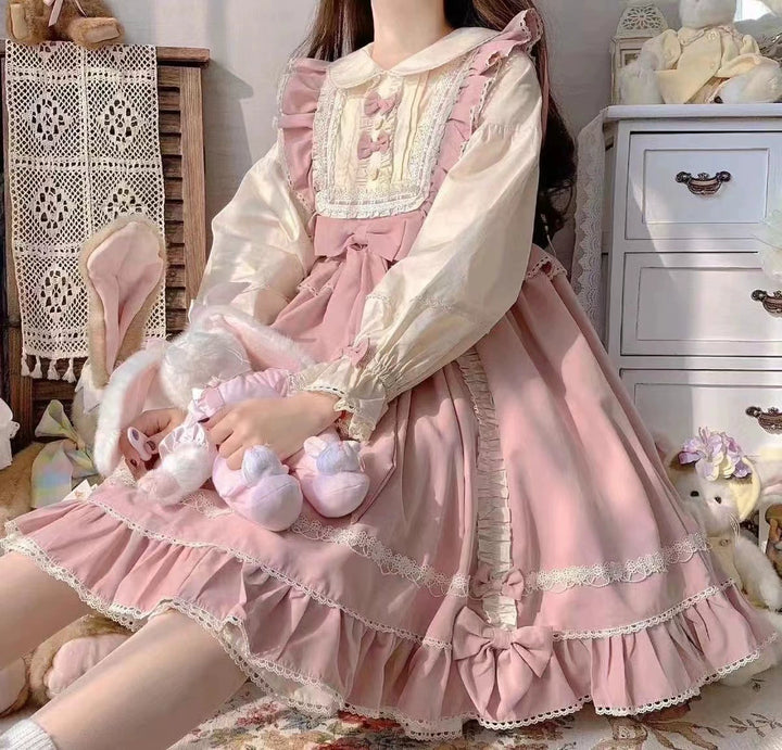 Sweet Lolita OP Dress Pink Lolita Princess Dress 41070:685908