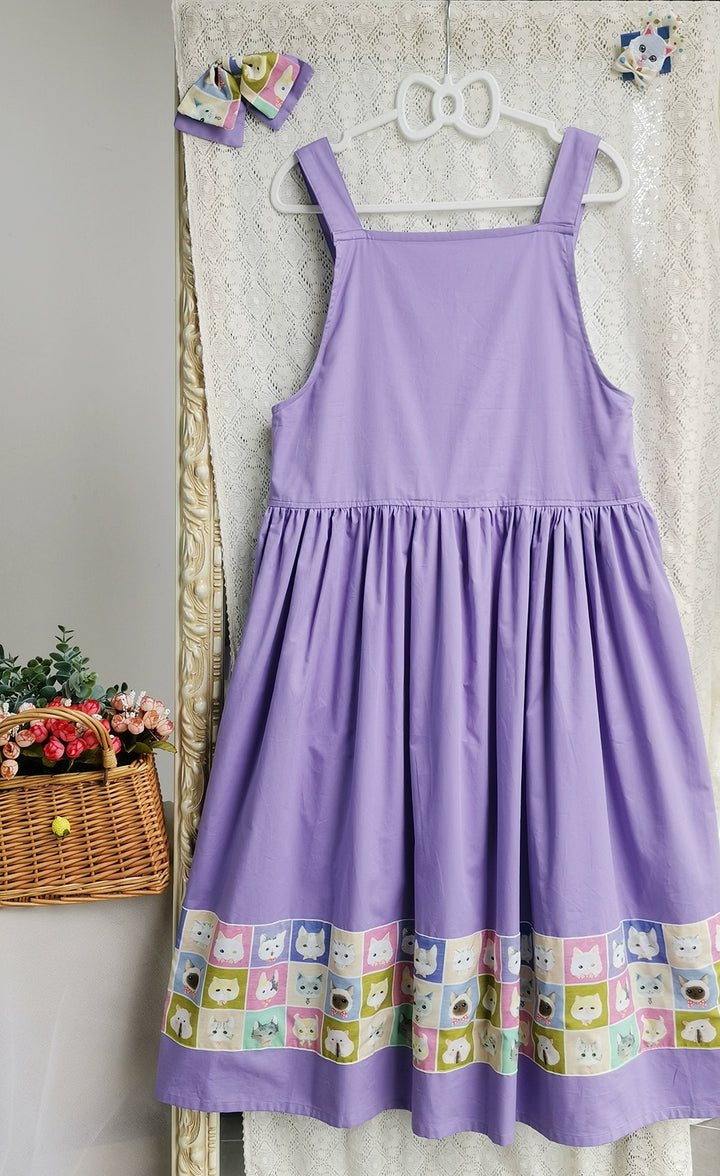 Kawaii Blue Purple Dress Summer Maxi Dress 22666:345118 22666:345118