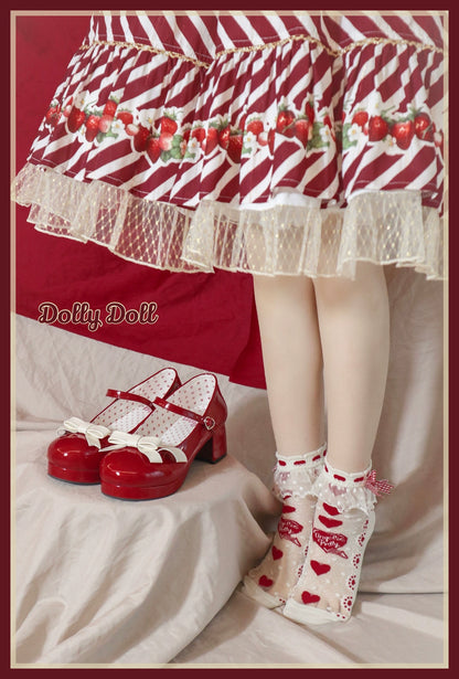 Lolita Shoes High Heels With Bowknot Shallow Mouth Shoes 37026:556892