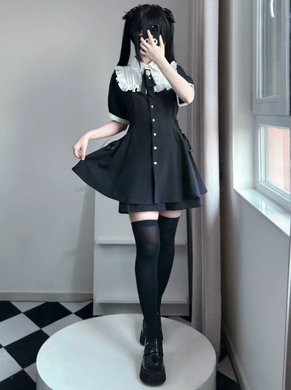 Jirai Kei Set Lace Up Dress And Shorts Multicolor 37856:571054