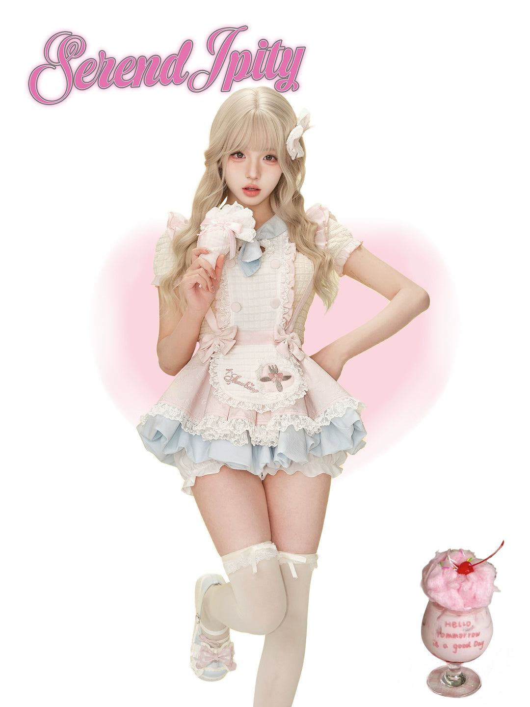 Gyaru Blouse, Suspender Skirt, Built-in Shorts 43427:779936