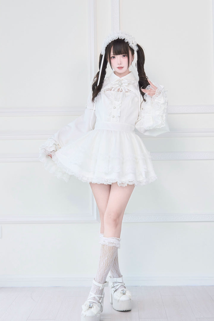 Jirai Kei Dress, Detachable Princess Sleeves, Safety Shorts 43608:780686