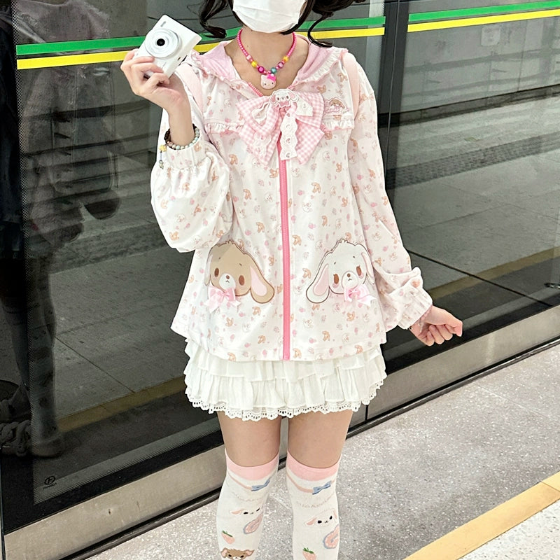 Pink Bunny Kawaii Jacket, UPF50 Sun Protection 42914:757470