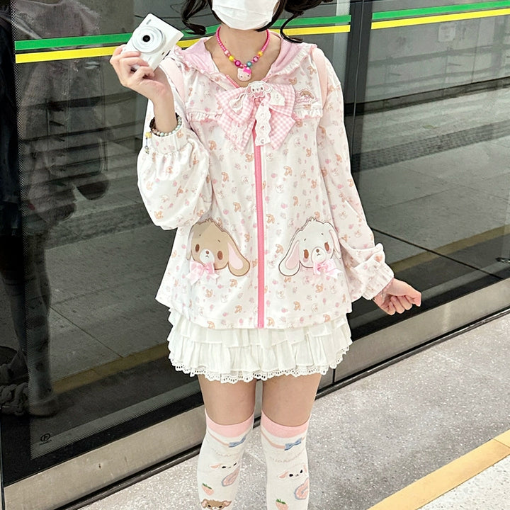 Pink Bunny Kawaii Jacket, UPF50 Sun Protection 42914:757470