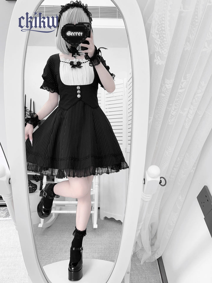 Maid Style Jirai Kei Dress Outfit, Macthing Accessories 43681:782686