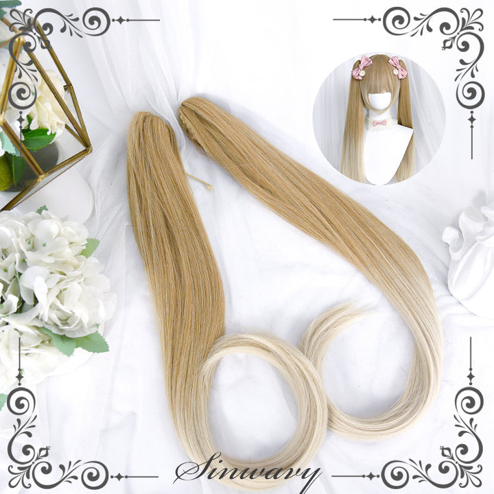 Kawaii Detachable Ponytail Wavy Wigs 3 Colors 21878:315296 21878:315296