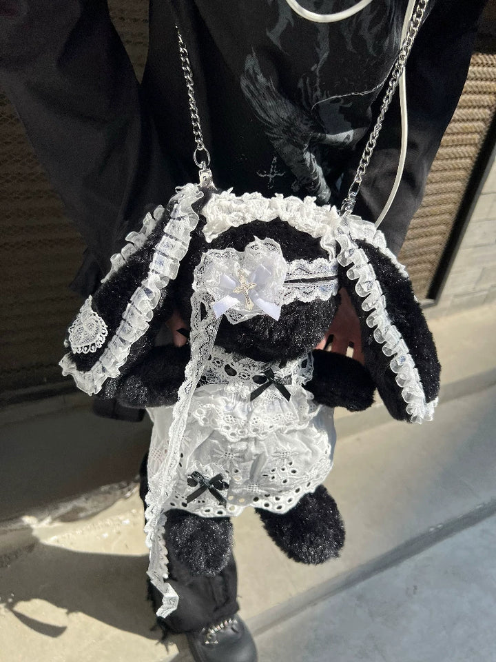 Subculture Bunny Shaped Plush Bag, Detachable Bag Straps 45763:870475